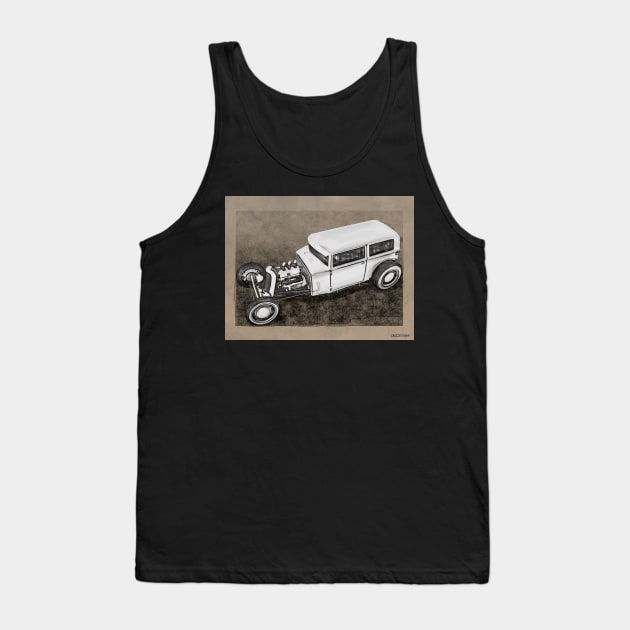 Traditional Styled Hot Rod Sedan Tank Top by kenmo